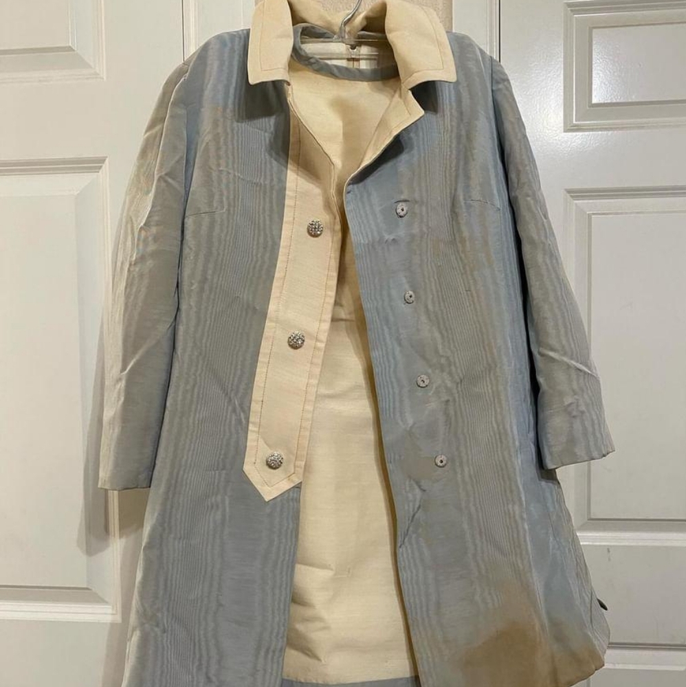 Vintage lilli ann blue cream set